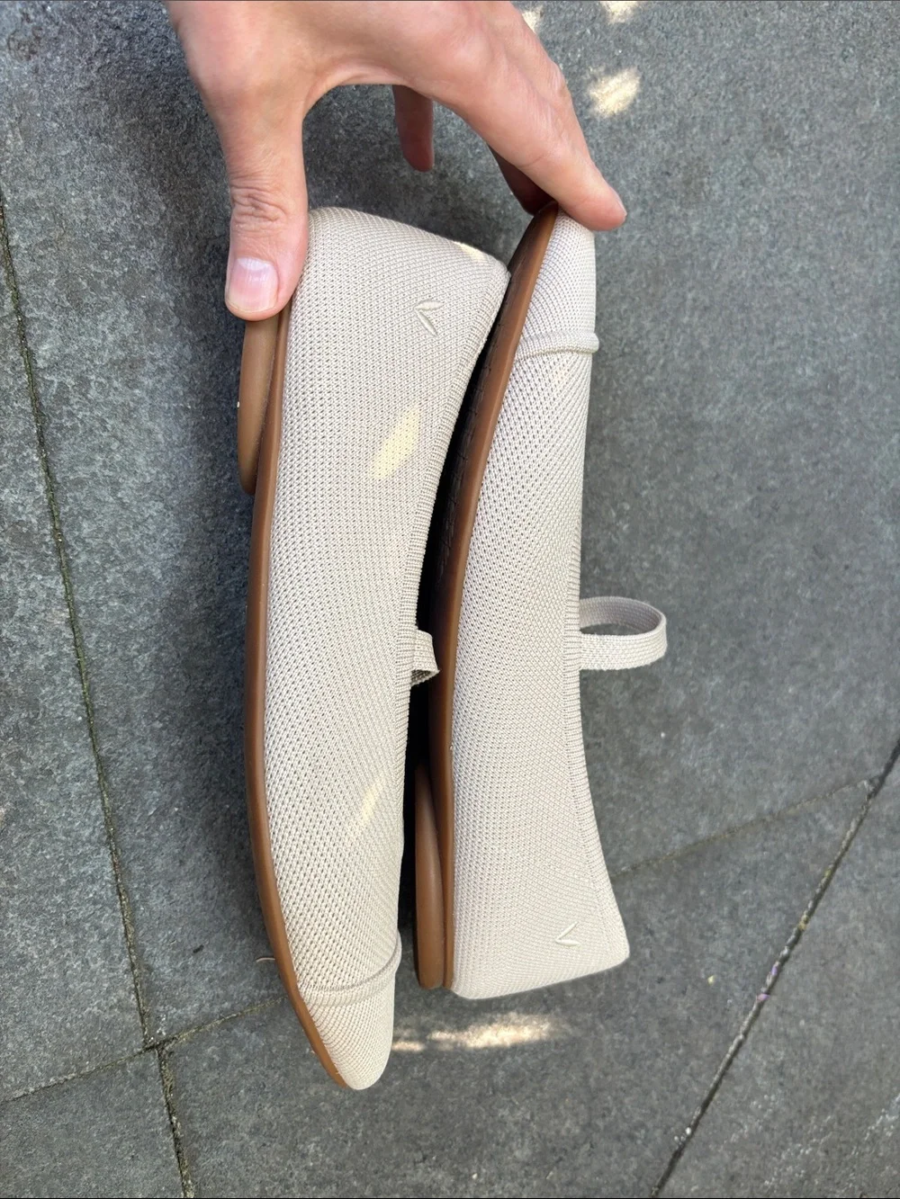 VIVAIA Women's Light Beige (nude) almond toe Mary Jane flats - Picture 6 of 10